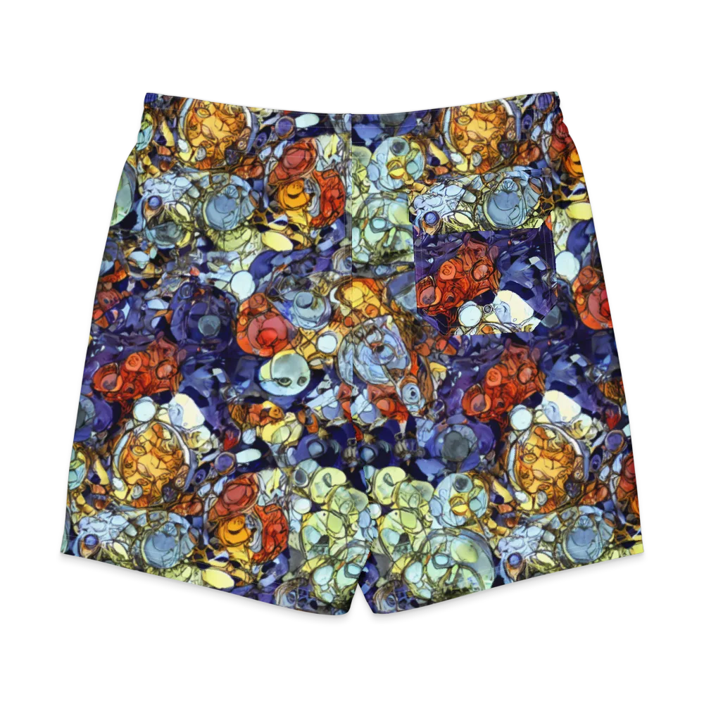 Saffron Garden on Men's Board Shorts — Back