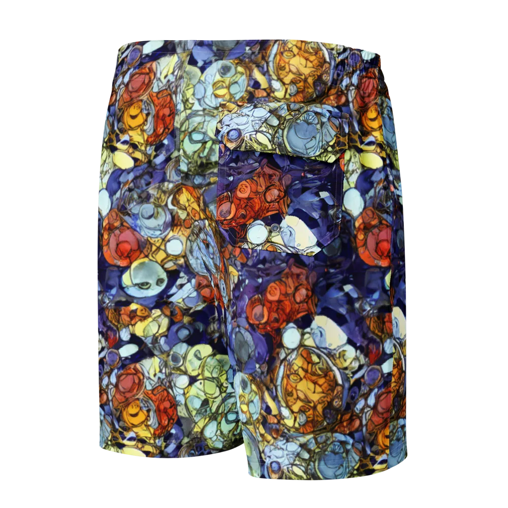 Saffron Garden on Men's Board Shorts — Back