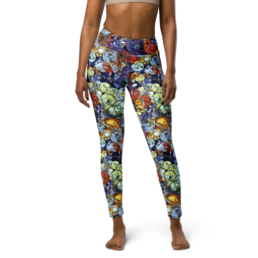 Saffron Garden on a Yoga Leggings