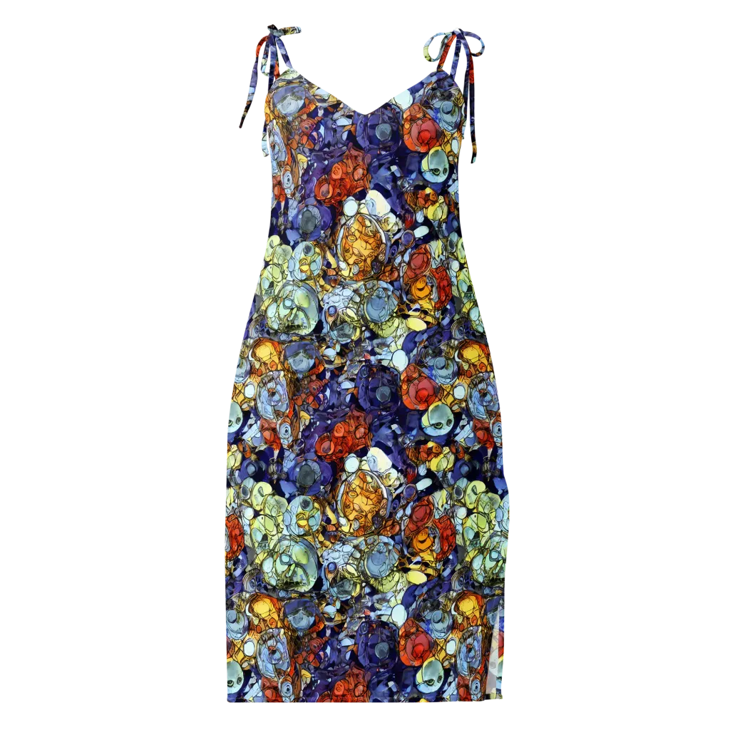 Saffron Garden on Slip Dress — Front