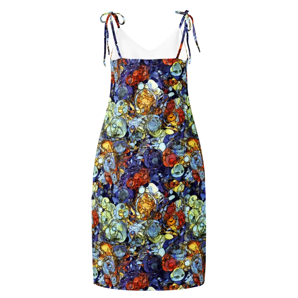 Saffron Garden on Slip Dress — Back