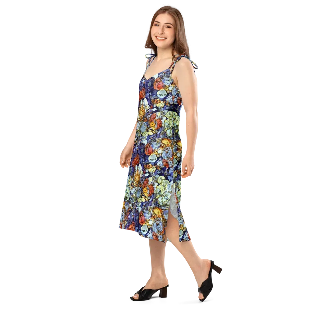 Saffron Garden on Slip Dress — Left Front