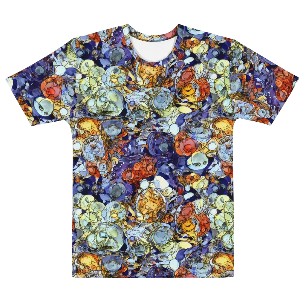 Saffron Garden on Men's Cotton Crew Neck T-Shirt — Front