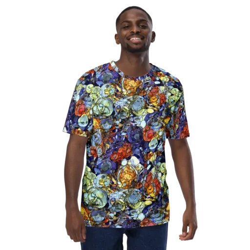Saffron Garden on a Men's Crew Neck T-Shirt