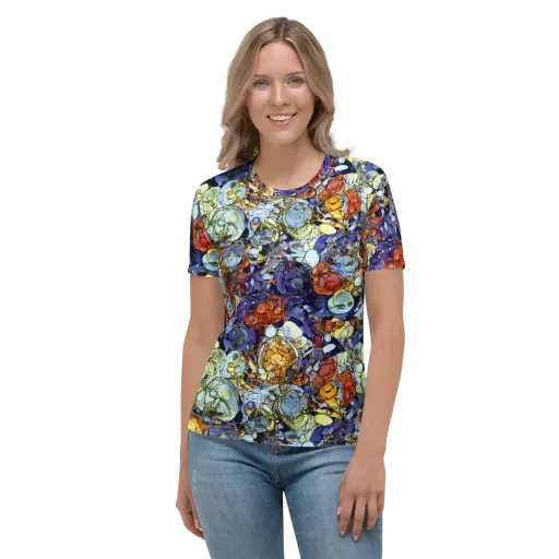 Saffron Garden on a Women's Crew Neck T-Shirt