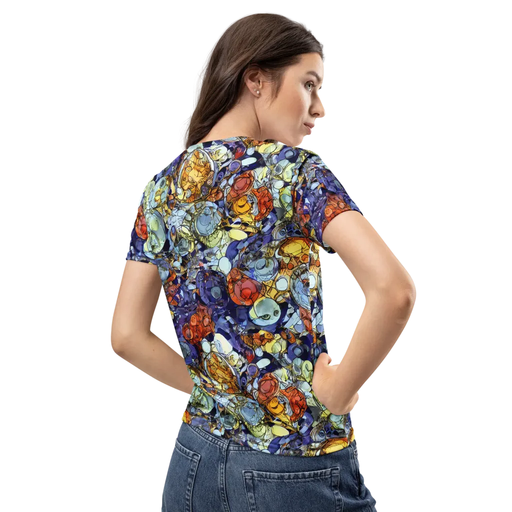 Saffron Garden on Women's Crew Neck T-Shirt — Back