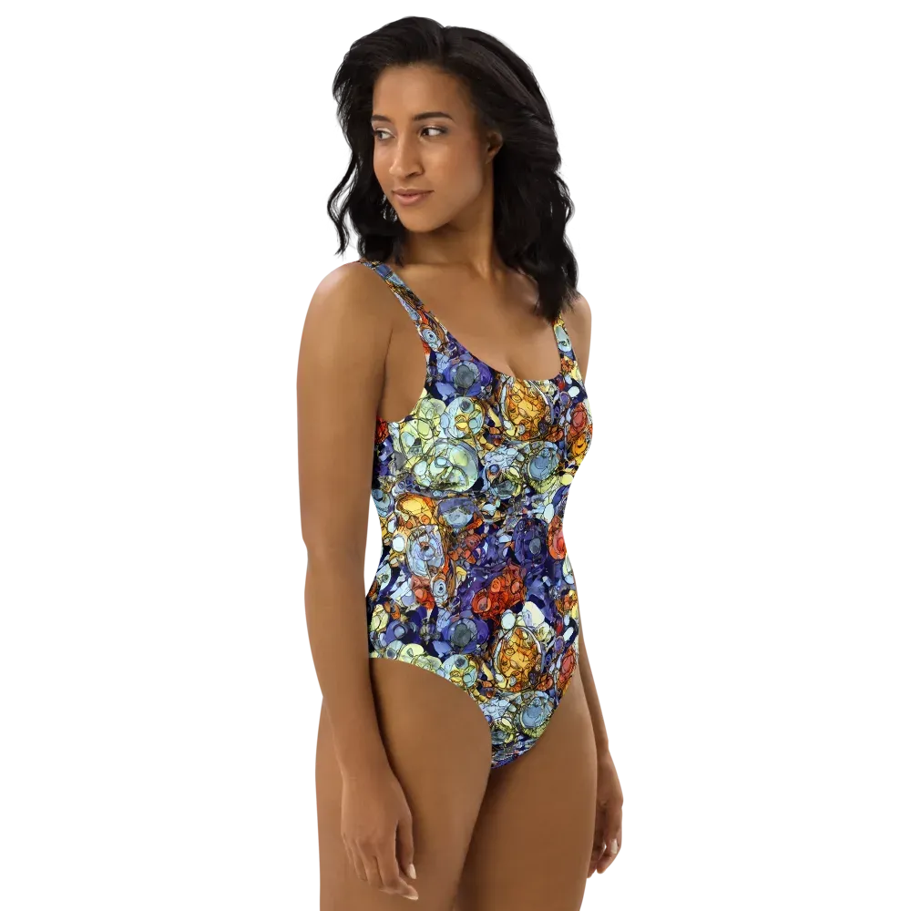 Saffron Garden on One-Piece Swimsuit — Right