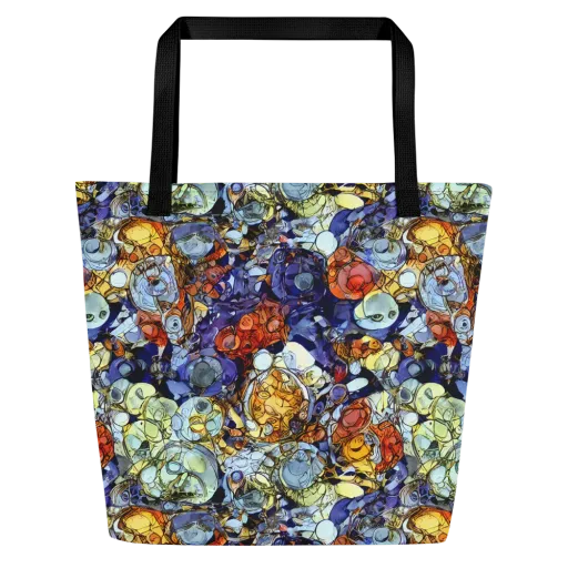 Saffron Garden on a Large Tote Bag W/ Pocket