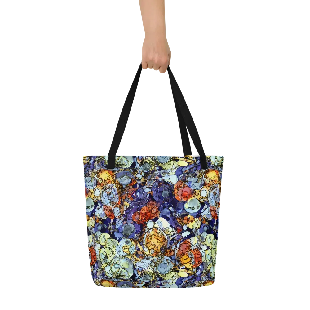 Saffron Garden on Large Tote Bag W/ Pocket — Front