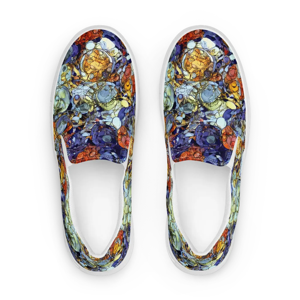 Saffron Garden on Women's Slip-On Canvas Shoes — Front