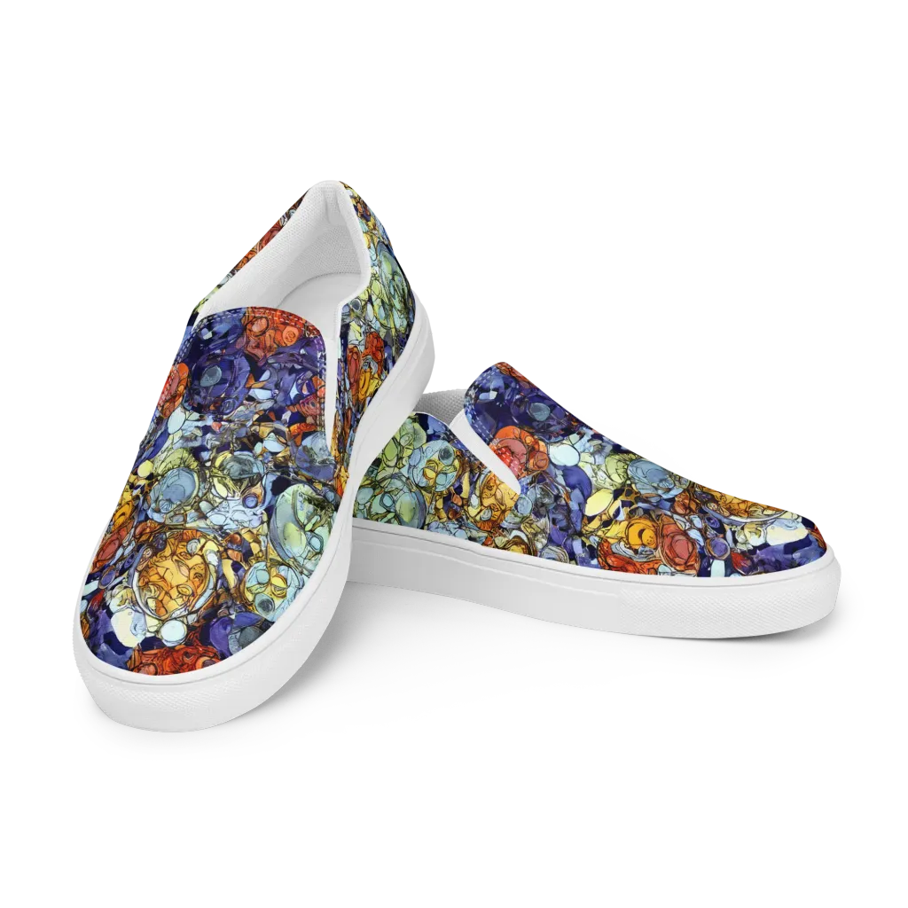 Saffron Garden on Women's Slip-On Canvas Shoes — Left Front