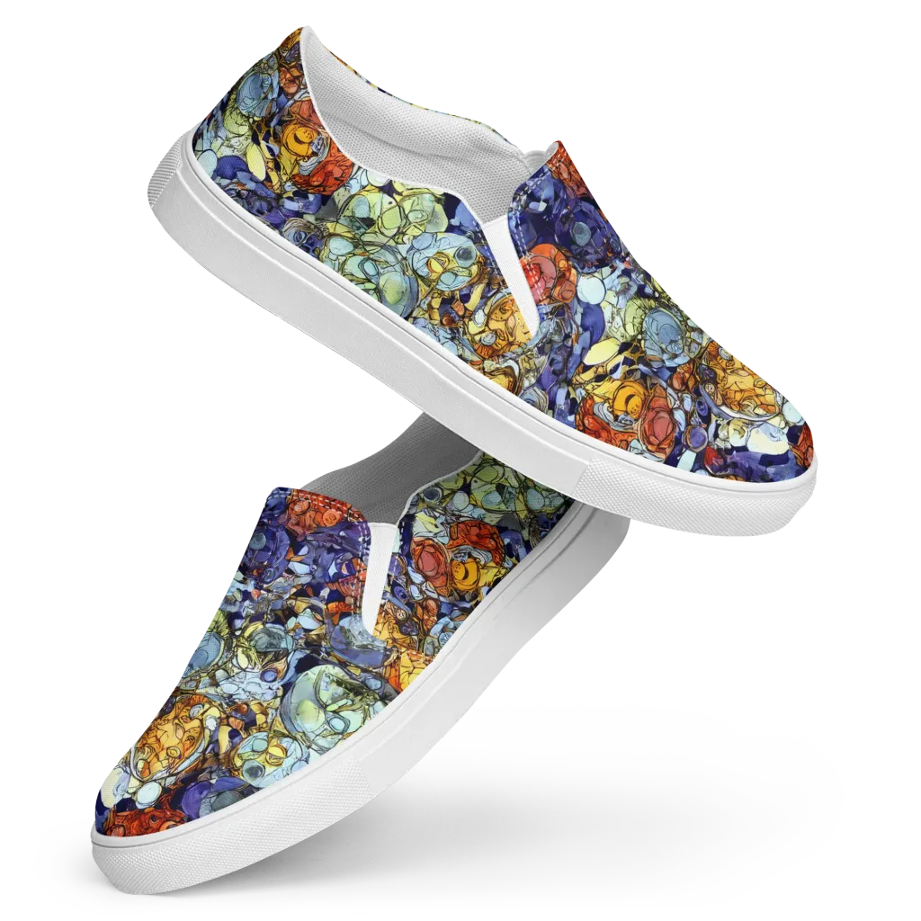 Saffron Garden on Women's Slip-On Canvas Shoes — Front
