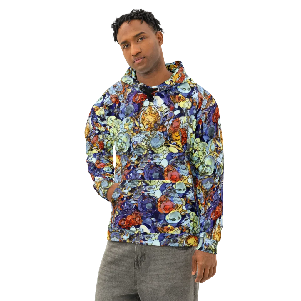 Saffron Garden on Cotton Hoodie — Left Front
