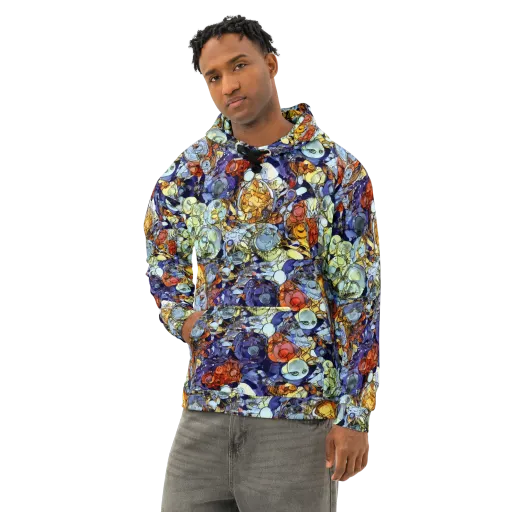 Saffron Garden on a Cotton Hoodie