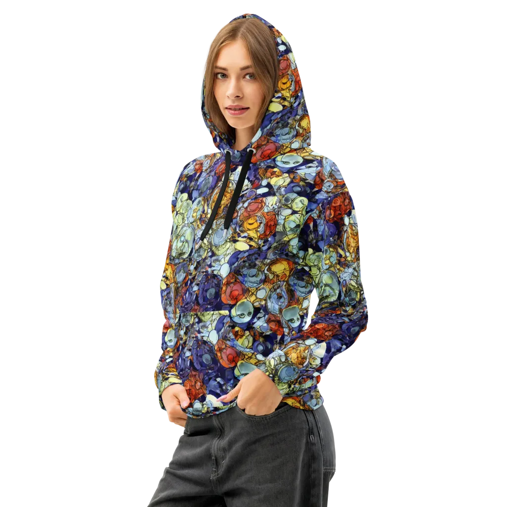 Saffron Garden on Cotton Hoodie — Left Front