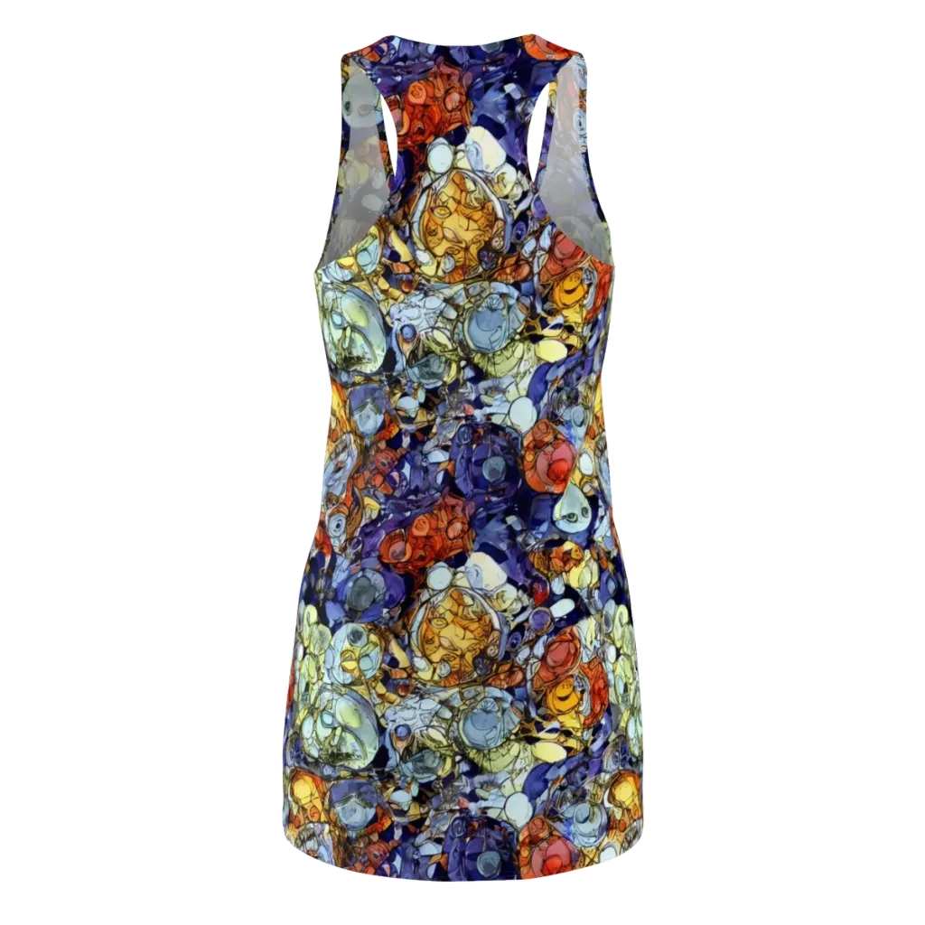 Saffron Garden on Racerback Dress — Back