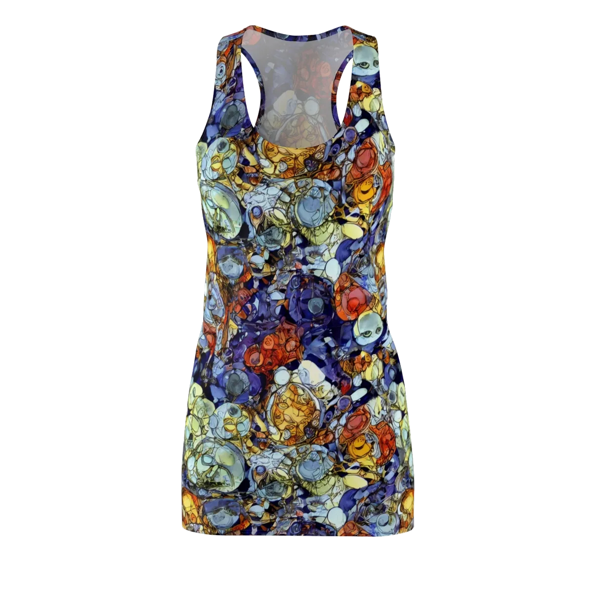 Saffron Garden on Racerback Dress — Front
