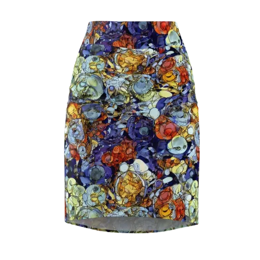 Saffron Garden on a Pencil Skirt