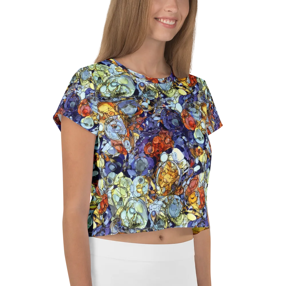 Saffron Garden on Crop Tee — Right