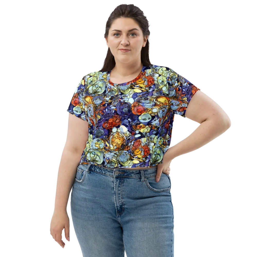 Saffron Garden on Crop Tee — Front