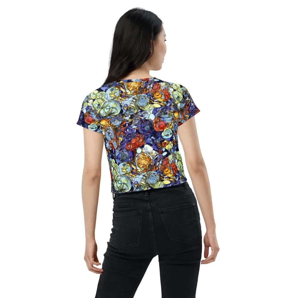 Saffron Garden on Crop Tee — Back