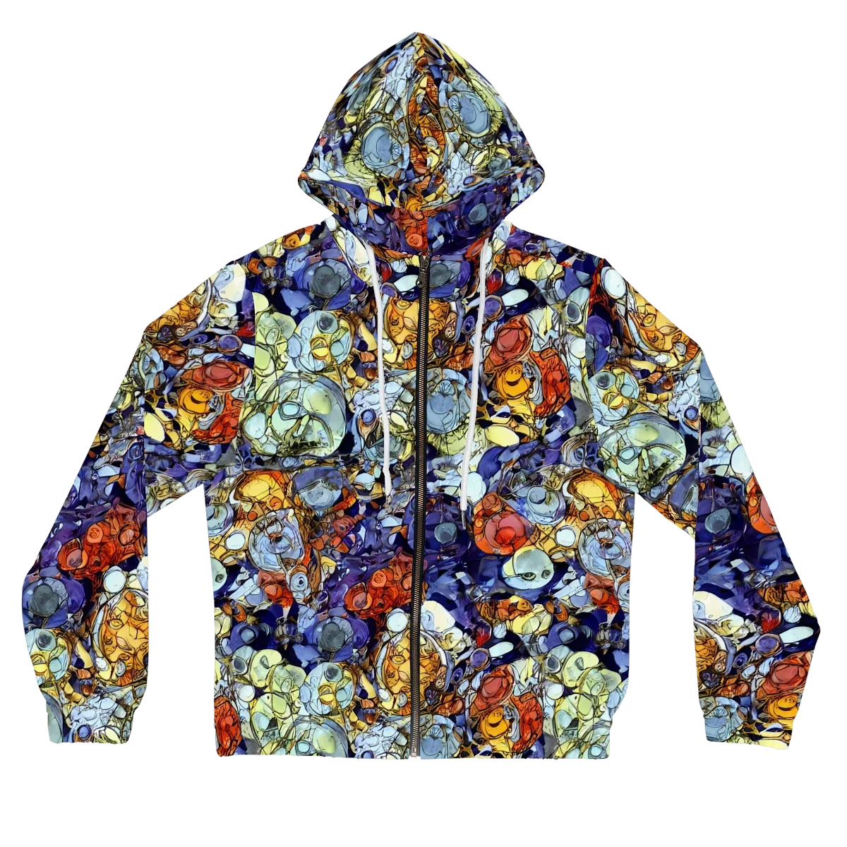 Saffron Garden on Women's Full-Zip Hoodie — Front