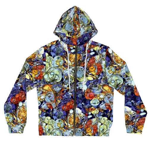 Saffron Garden on a Women's Full-Zip Hoodie