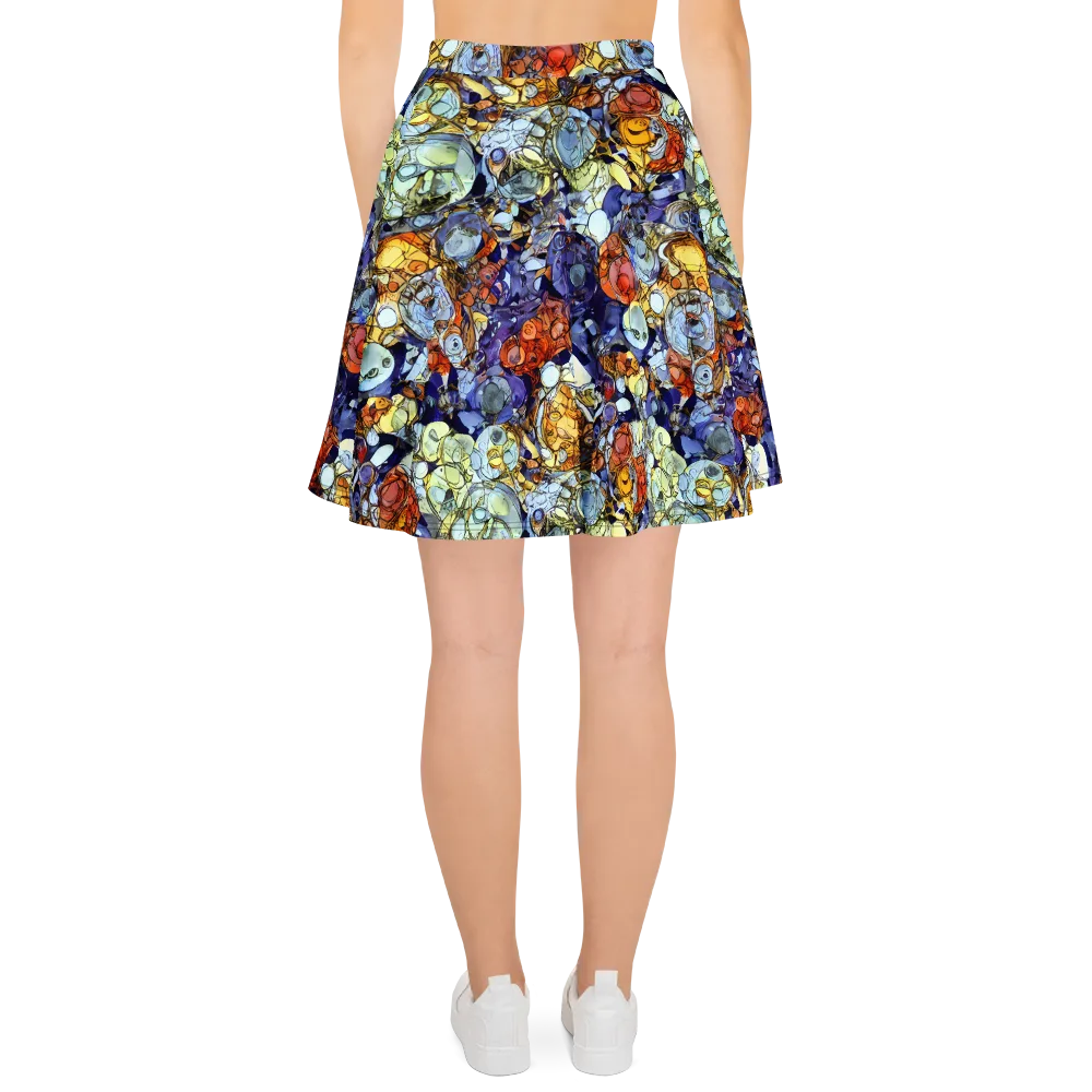 Saffron Garden on Skater Skirt — Back