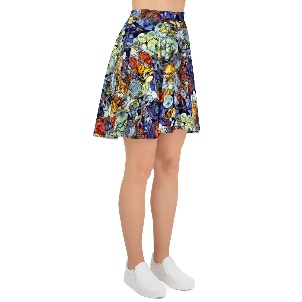 Saffron Garden on Skater Skirt — Right