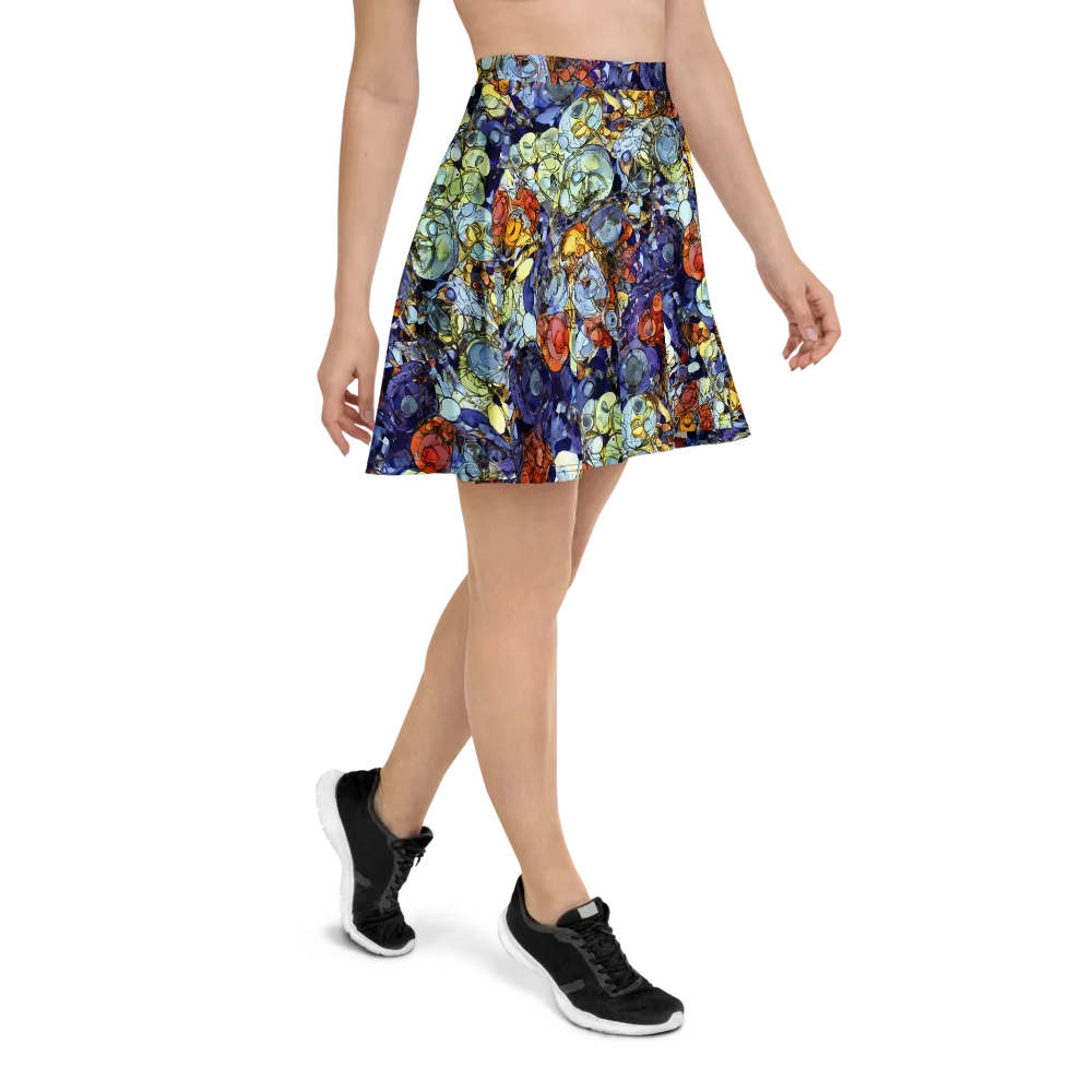 Saffron Garden on Skater Skirt — Right