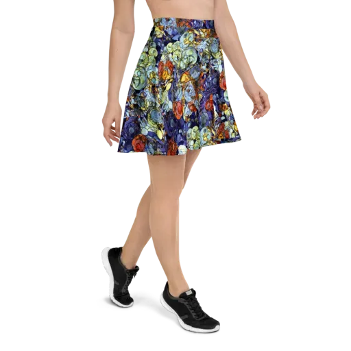 Saffron Garden on a Skater Skirt
