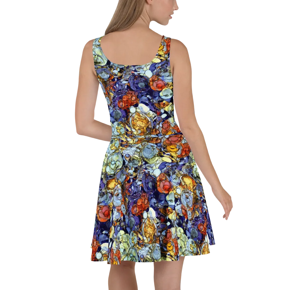 Saffron Garden on Skater Dress — Back