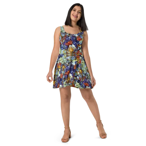 Saffron Garden on a Skater Dress