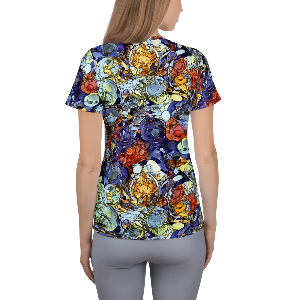 Saffron Garden on Women's Athletic T-Shirt — Back