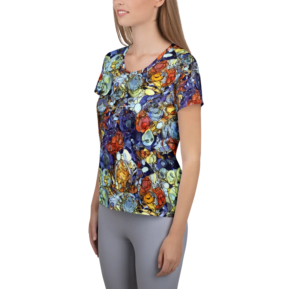 Saffron Garden on Women's Athletic T-Shirt — Left