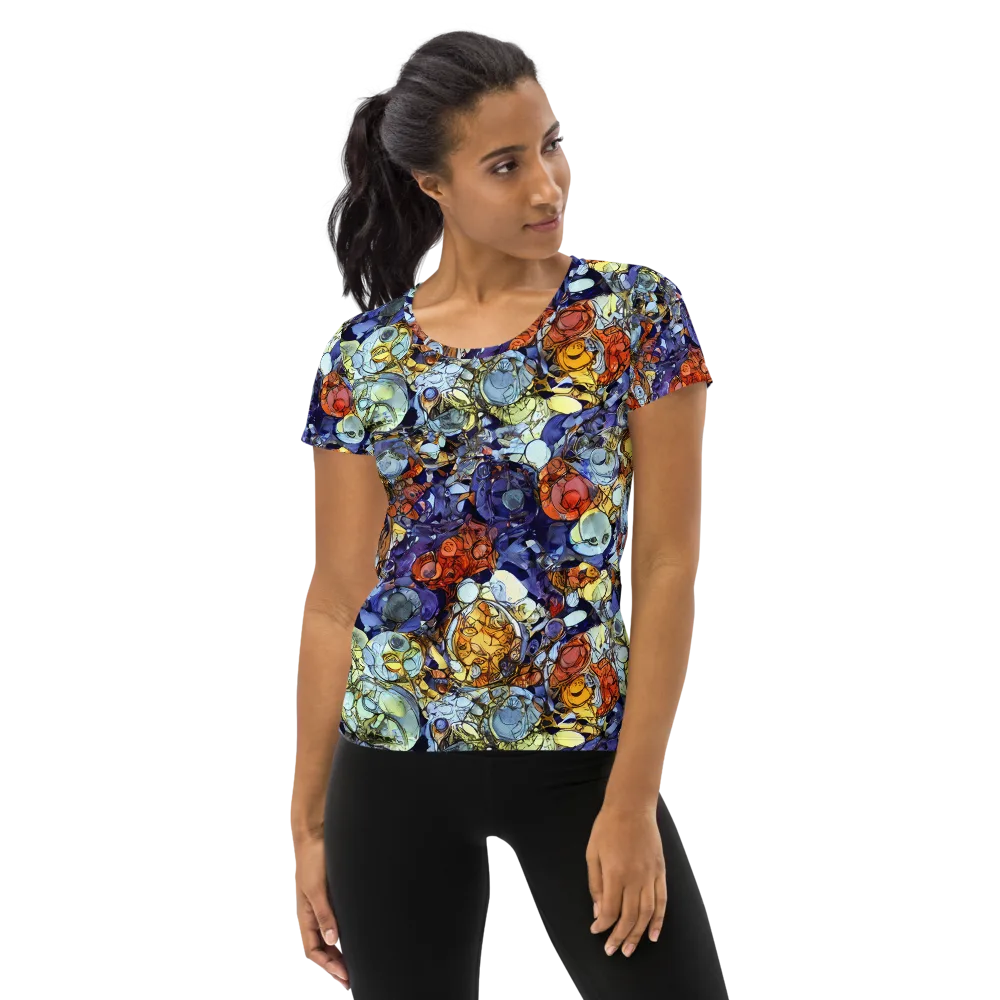 Saffron Garden on Women's Athletic T-Shirt — Front