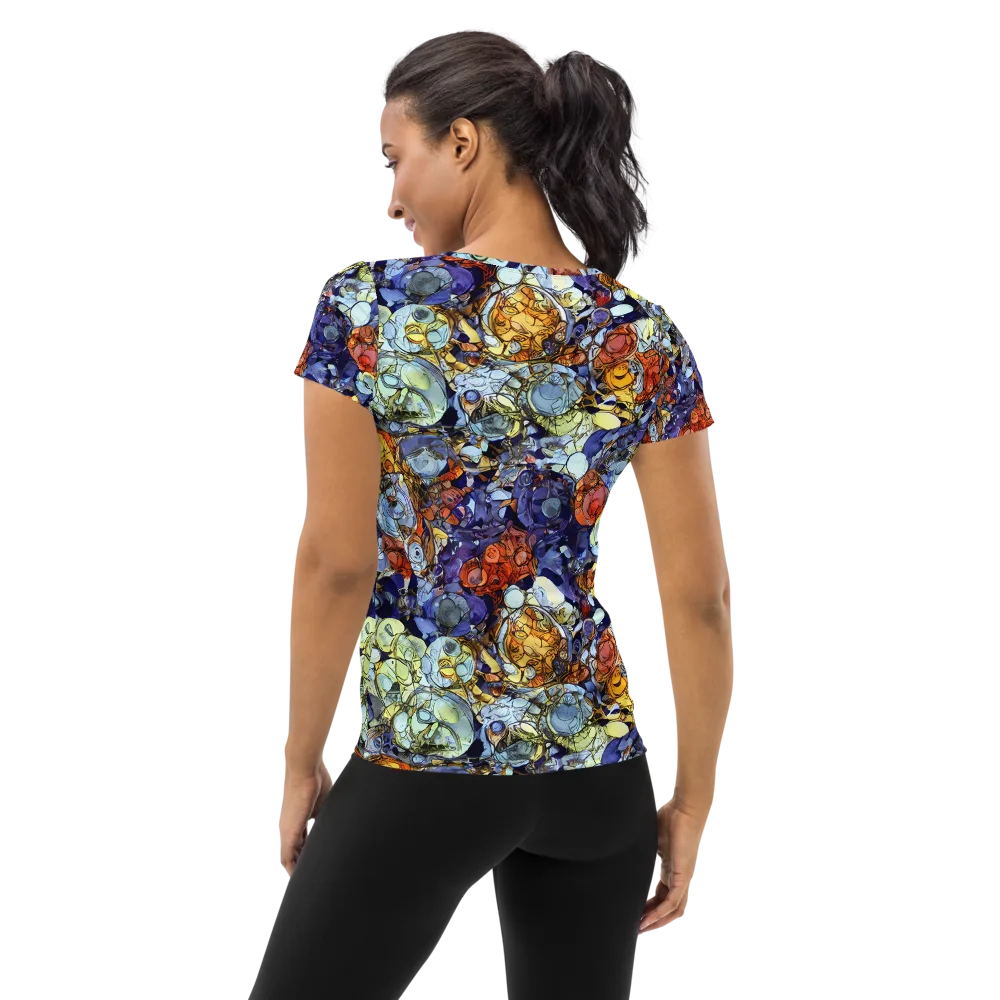 Saffron Garden on Women's Athletic T-Shirt — Back