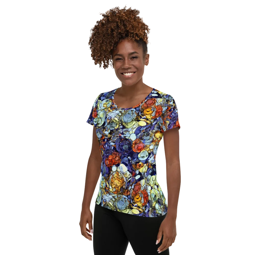 Saffron Garden on Women's Athletic T-Shirt — Left