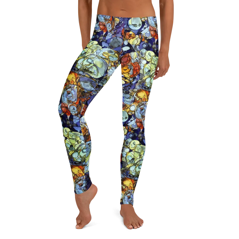 Saffron Garden on Leggings — Front