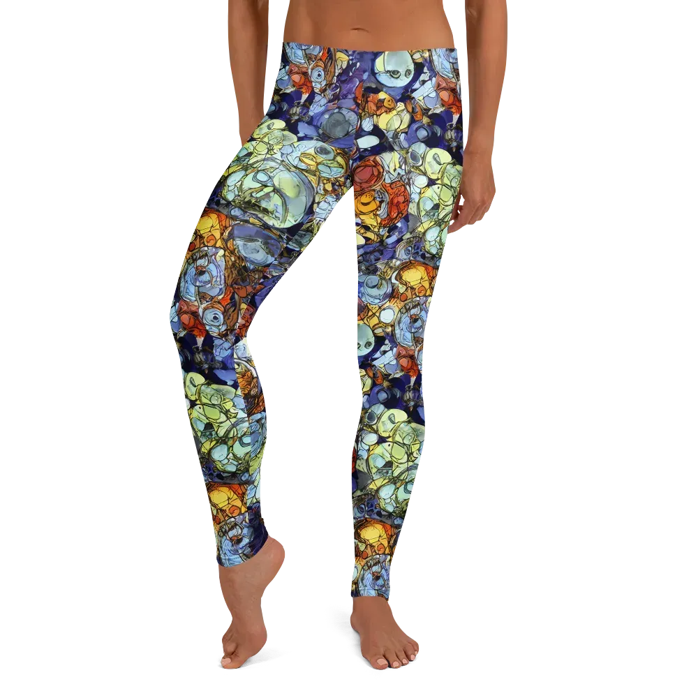 Saffron Garden on Leggings — Front
