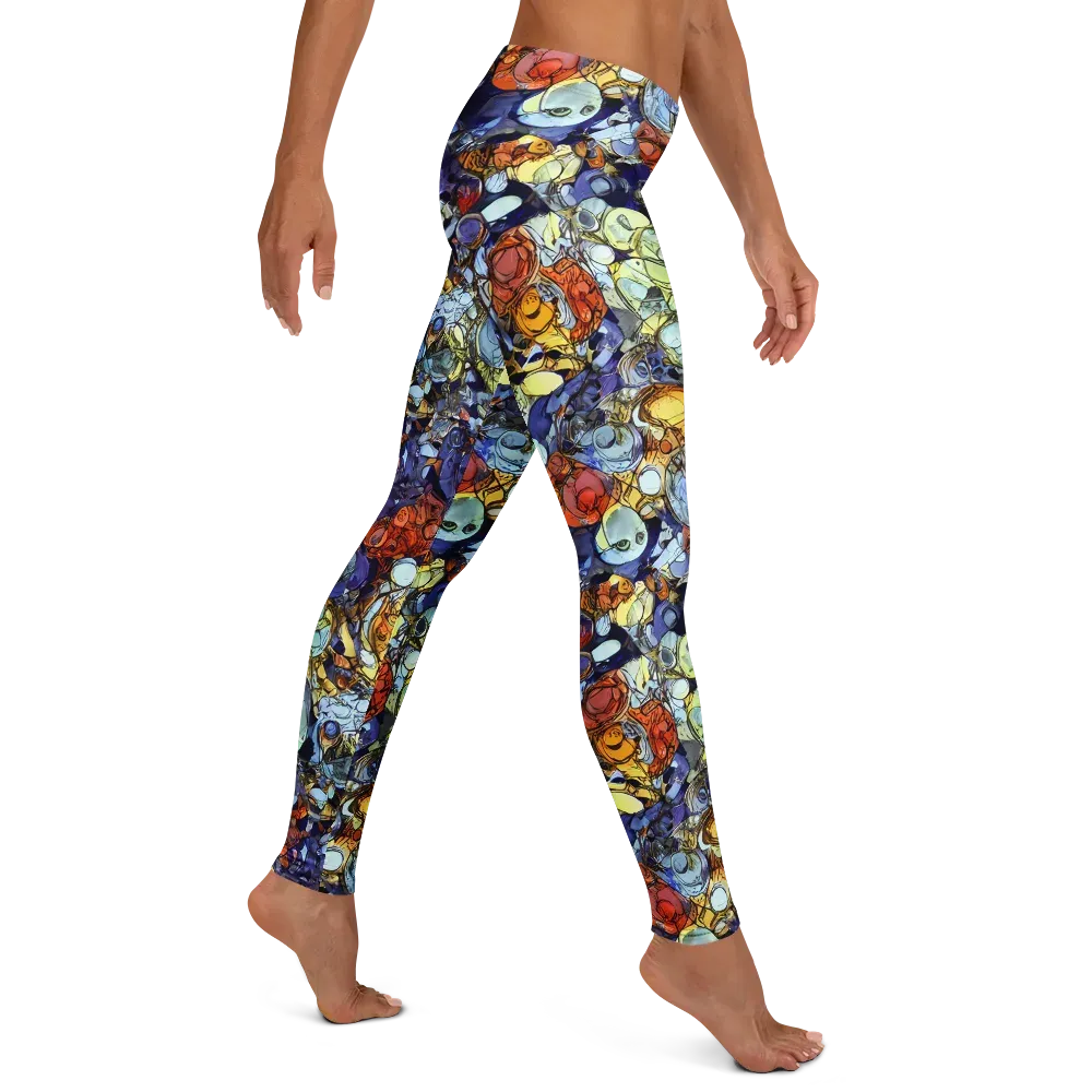 Saffron Garden on Leggings — Right