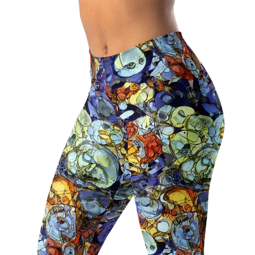 Saffron Garden on a Leggings