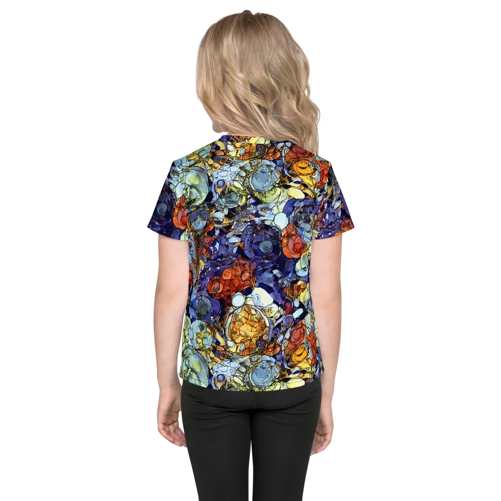 Saffron Garden on Kids Crew Neck T-Shirt — Back