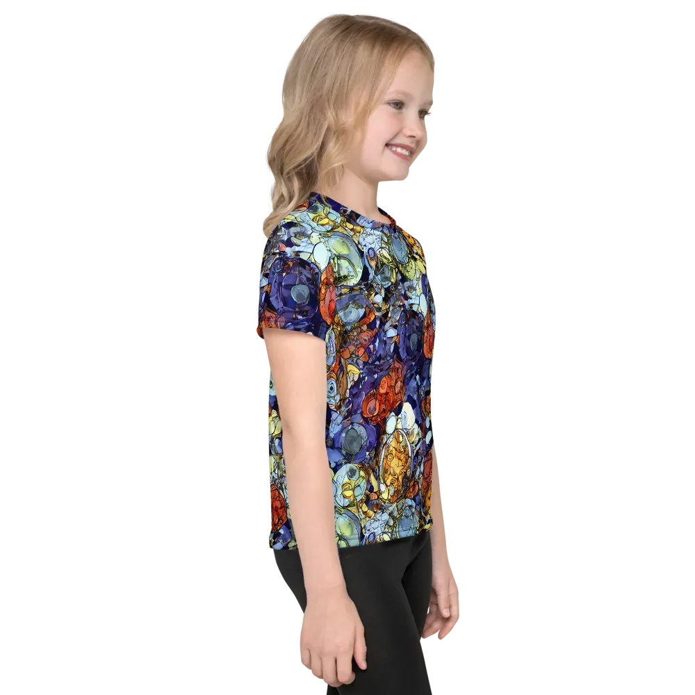 Saffron Garden on Kids Crew Neck T-Shirt — Right