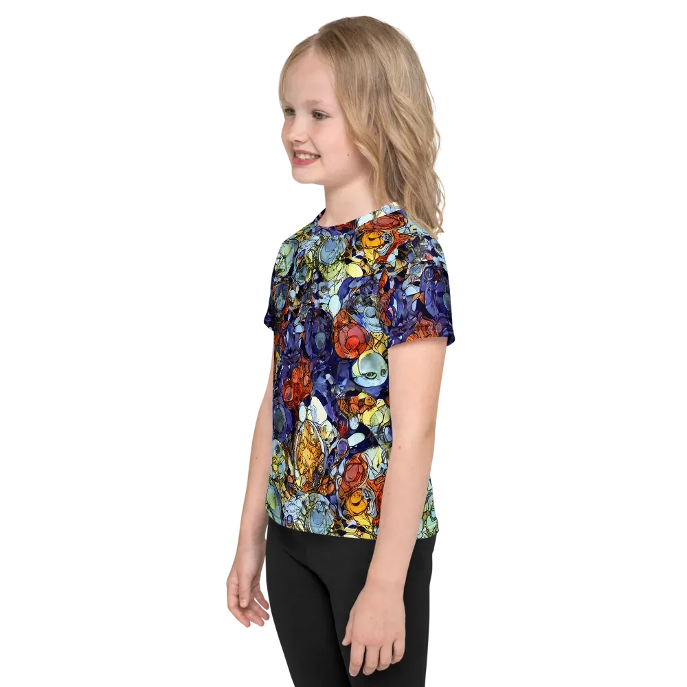 Saffron Garden on Kids Crew Neck T-Shirt — Left