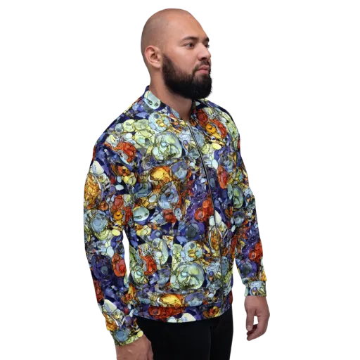 Saffron Garden on a Bomber Jacket