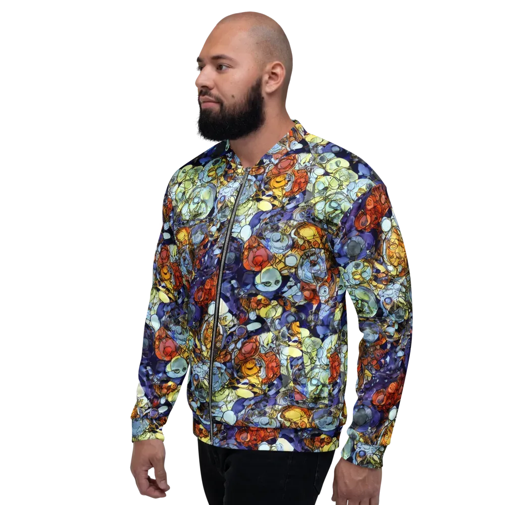 Saffron Garden on Bomber Jacket — Left