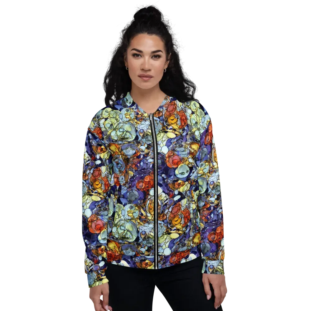 Saffron Garden on Bomber Jacket — Front