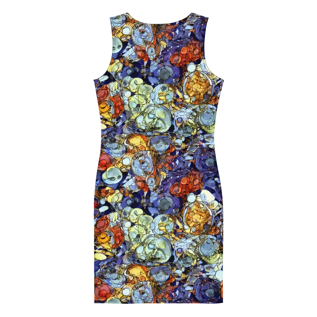 Saffron Garden on Bodycon Dress — Back