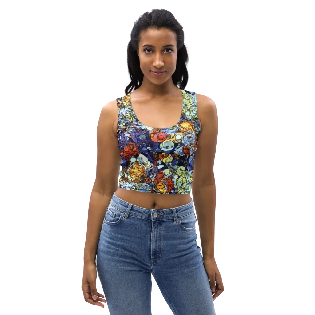 Saffron Garden on Crop Top — Front